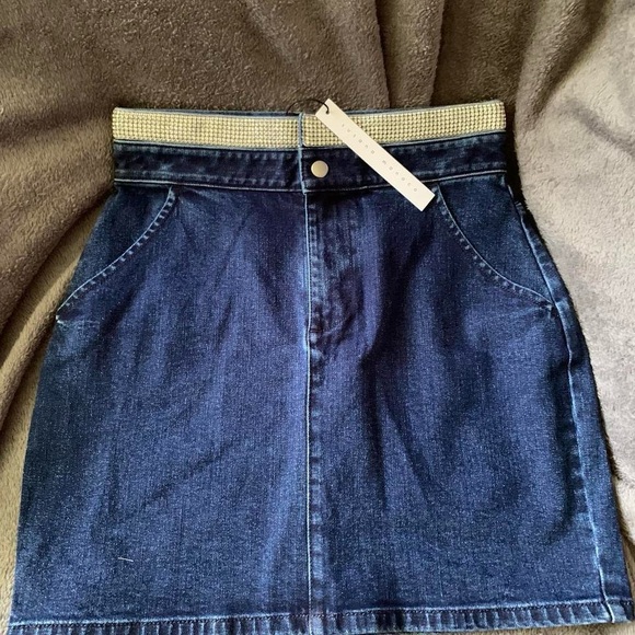 Susana Monaco Dark Blue Mini Skirt - Picture 1 of 4